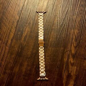 Rose gold Apple Watch band